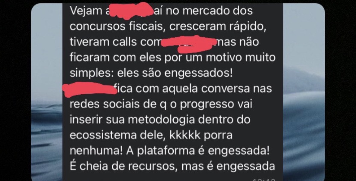 Mensagem sobre flexibilidade da plataforma